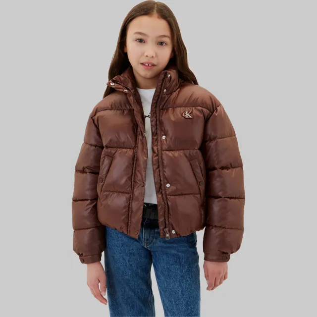 Calvin Klein gewatteerde winterjas bruin