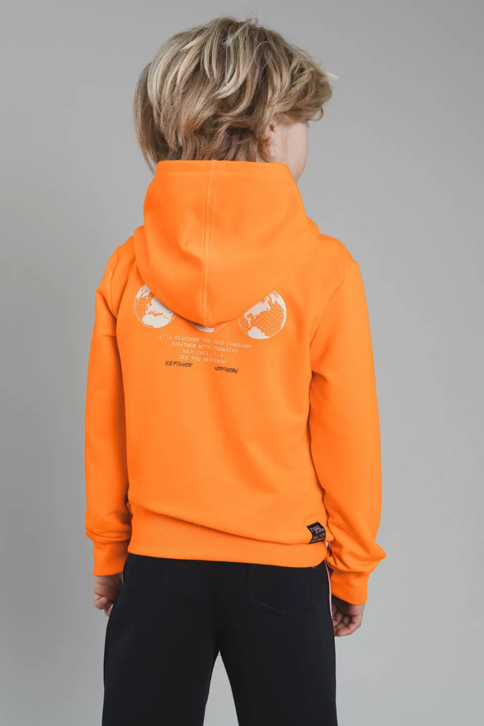 TYGO & vito hoodie met backprint - oranje, foto 4