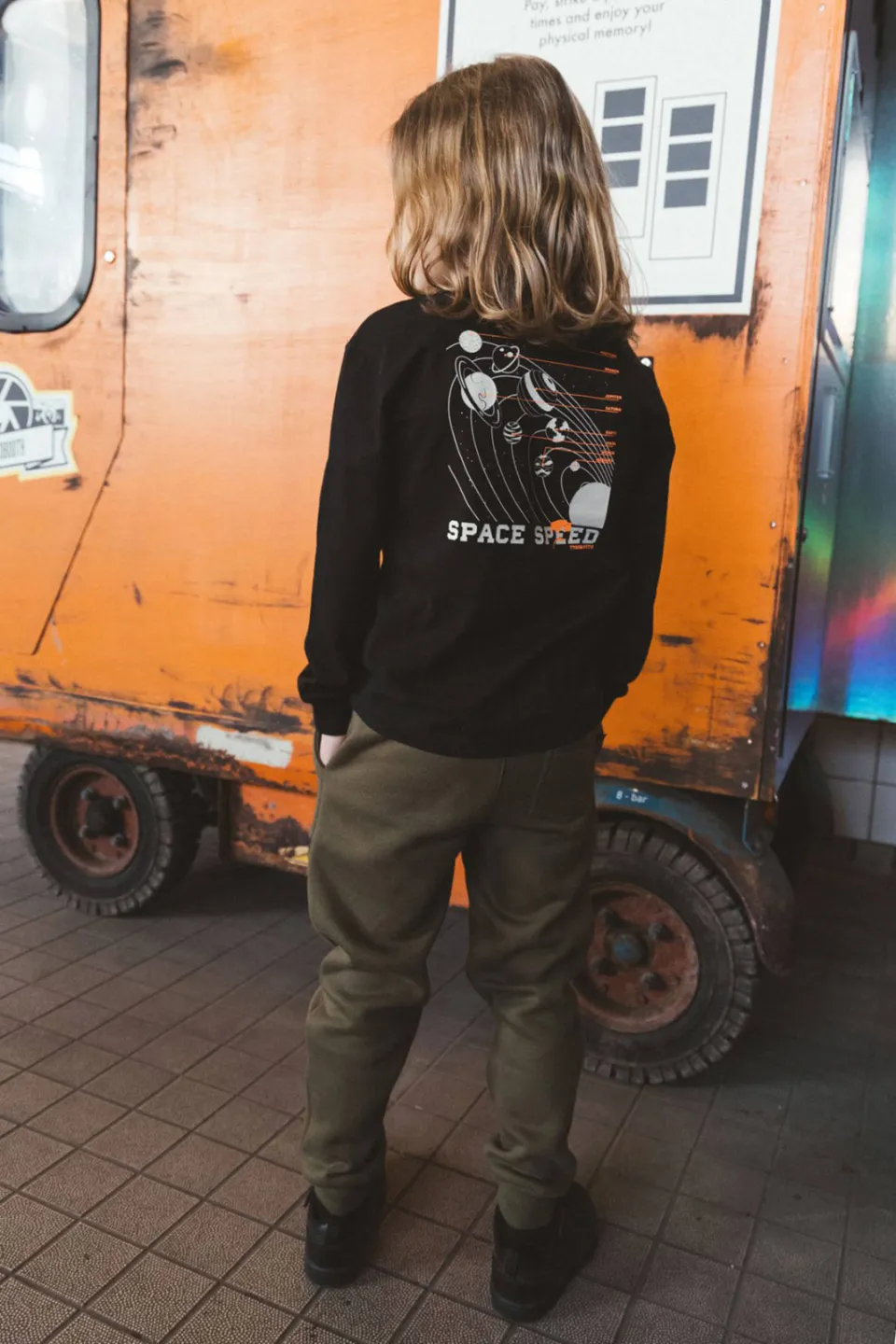 TYGO & vito longsleeve met backprint zwart
