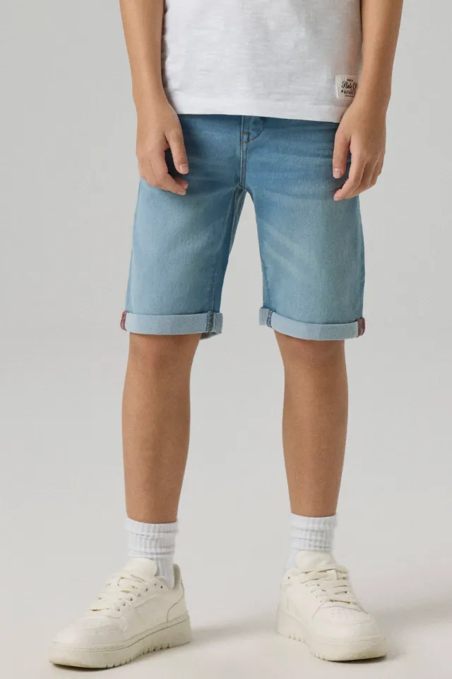 NAME IT Sofus jeansshort lichtblauw light blue denim, foto 6
