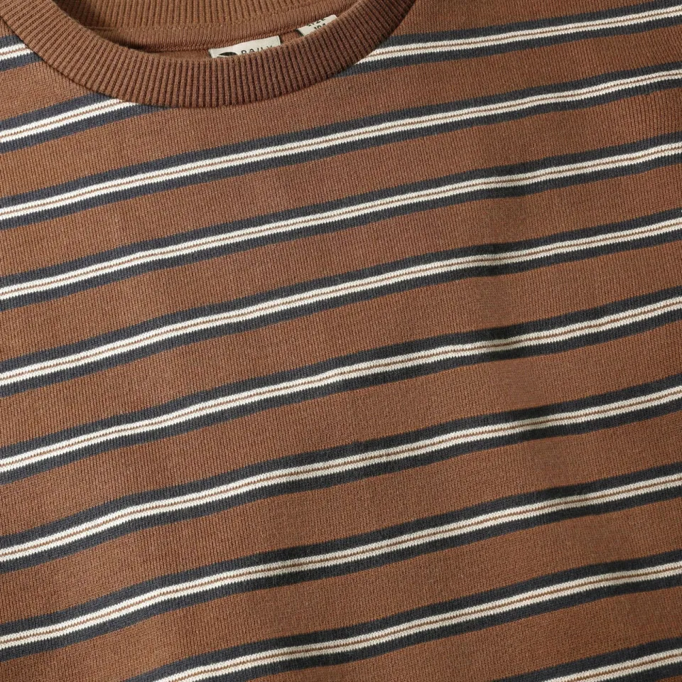 Daily7 oversized gestreepte sweater - bruin, foto 5