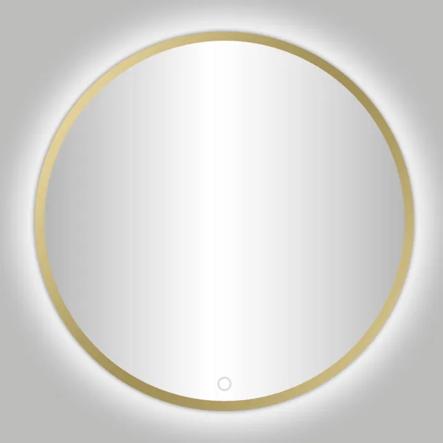 Best Design Badkamerspiegel Best Design Venetie Nancy LED Verlichting 60x60 cm Rond Mat Goud