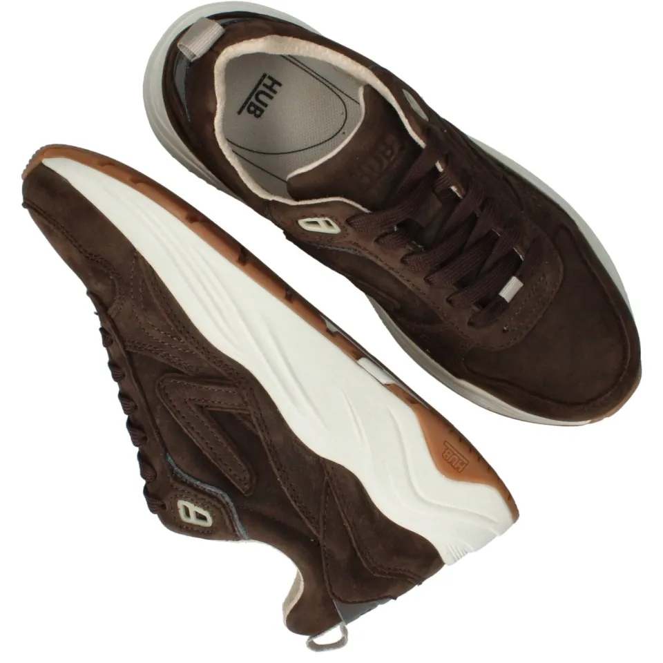 Hub Gilde-W sneakers donkerbruin, foto 7