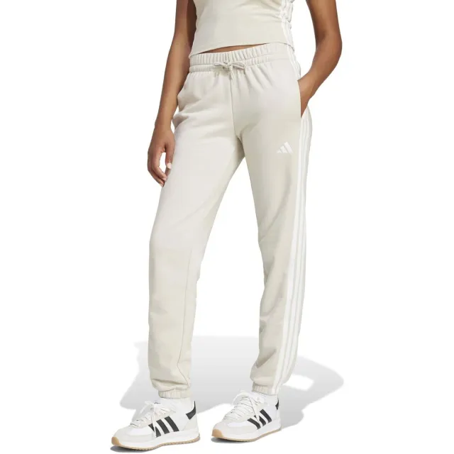 Adidas Essentials 3-Stripes French Terry Cuffed joggingbroek grijs