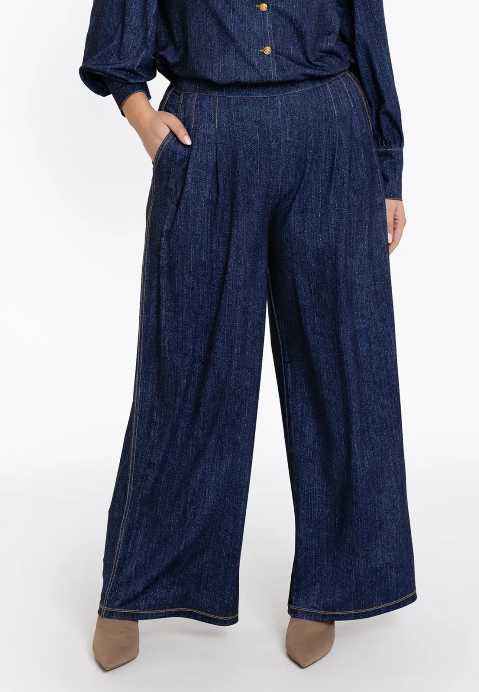 Yoek Marlene high waist broek denim blauw, foto 5