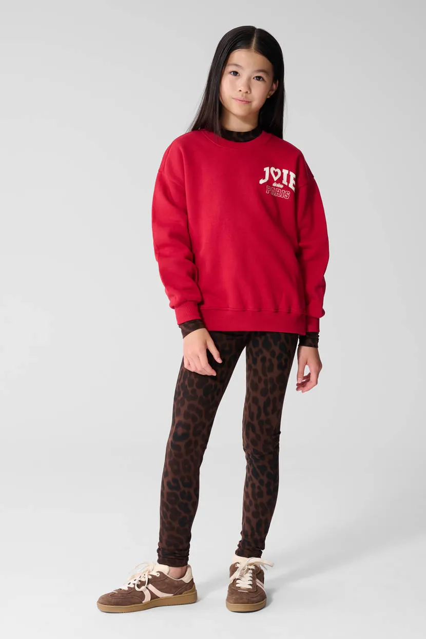 Shoeby legging panterprint donkerbruin Donkerrood