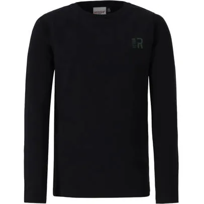 Retour Jeans rechtvallende longsleeve zwart met ronde hals