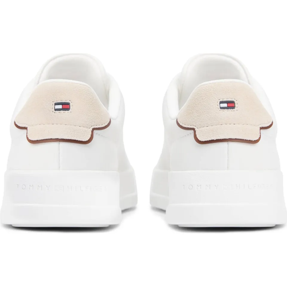 Tommy Hilfiger leren sneakers wit/ecru, foto 3