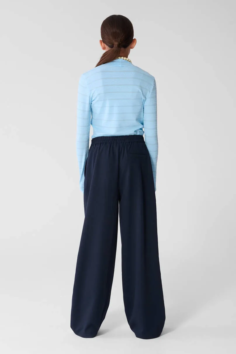 Shoeby gestreepte longsleeve lichtblauw, foto 6