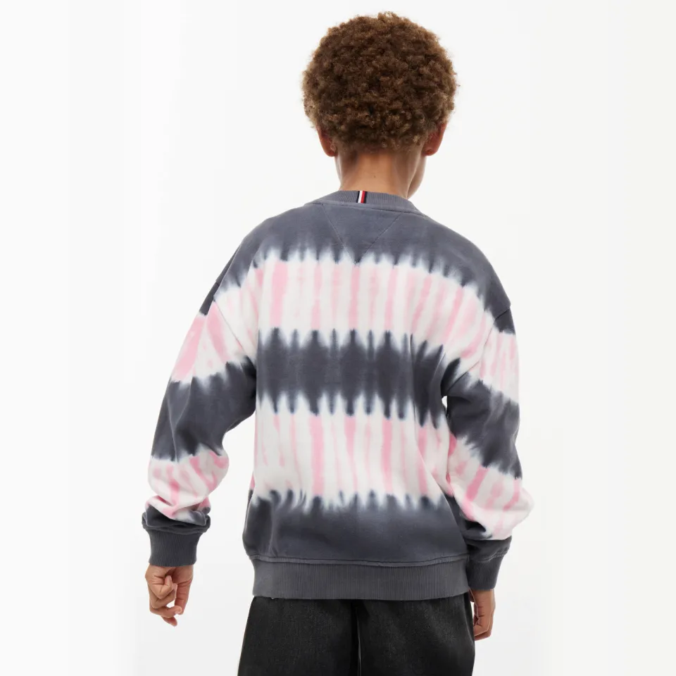 Tommy Hilfiger oversized tie-dye sweater - donkerblauw, foto 5