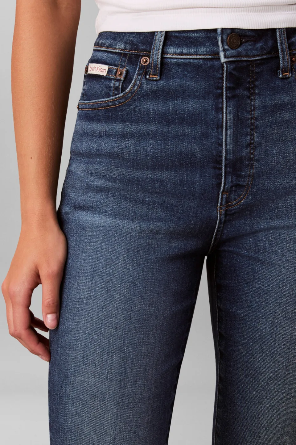 Calvin Klein JEANS high waist skinny jeans medium blue denim, foto 7