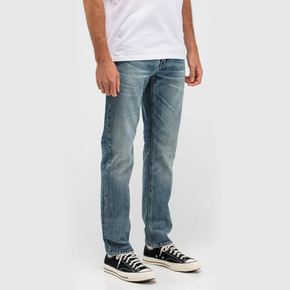 Butcher of Blue Stockton straight leg jeans medium aged blauw, foto 3