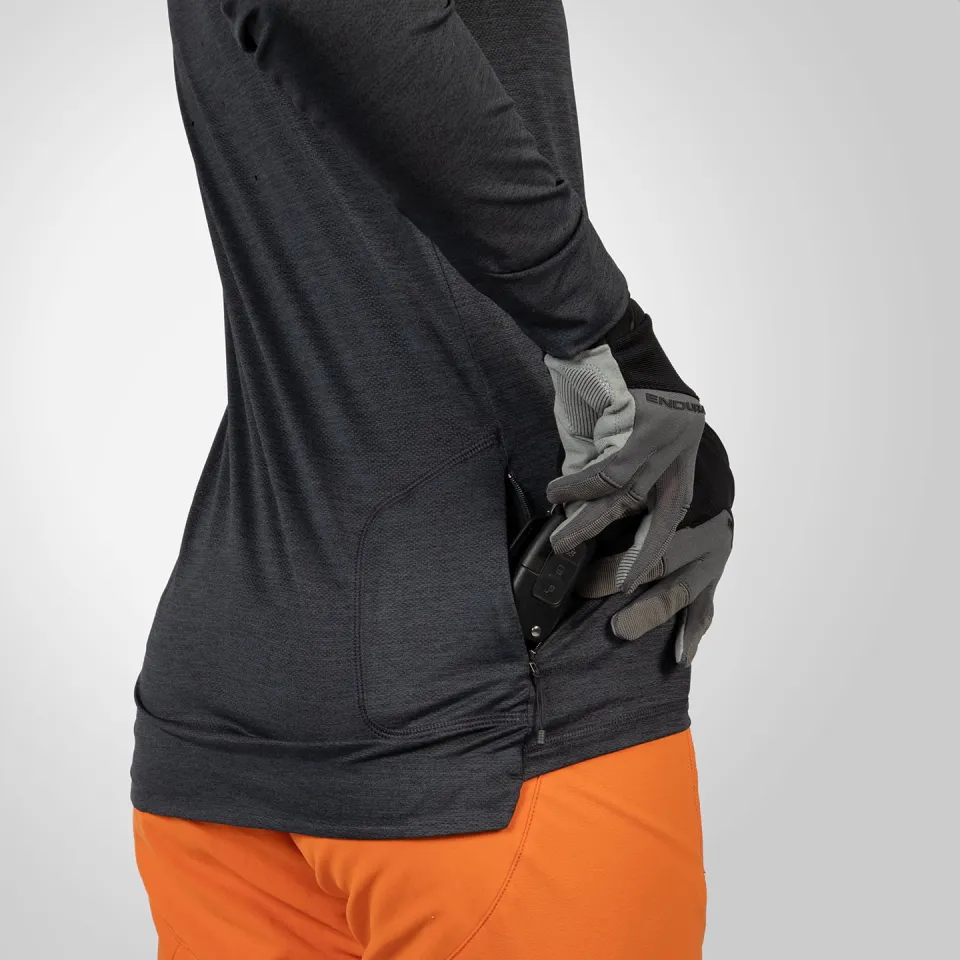 Endura Dames Langarm Singletrack Jersey Grijs