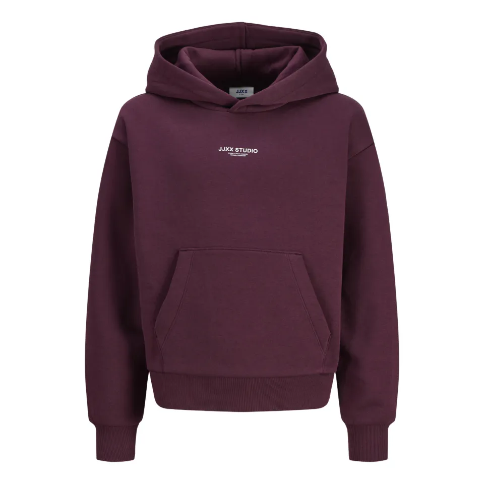JJXX GIRL sweat hoodie met tekst - donkerrood, foto 2