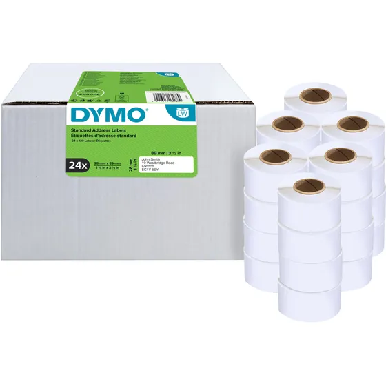 Dymo Etiket dymo labelwriter adressering 28x89mm 24 Rollen