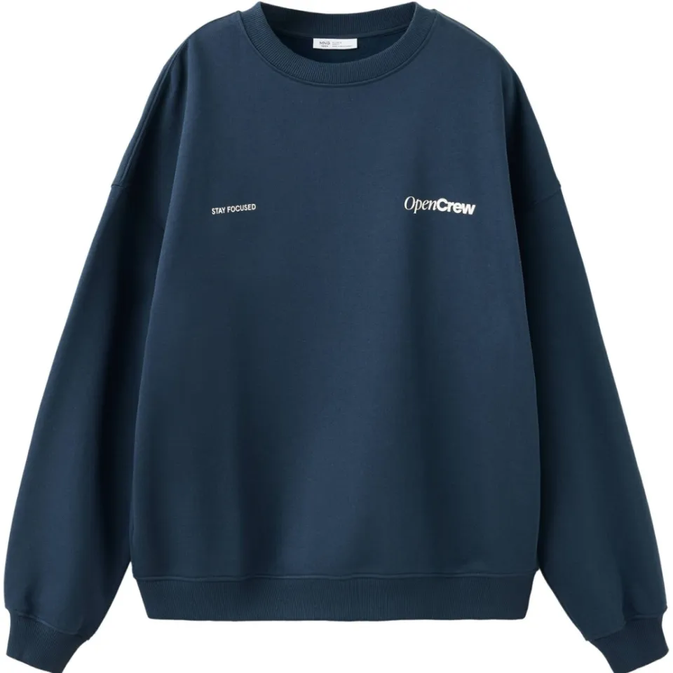 Mango TEEN oversized sweater met backprint - donkerblauw, foto 2