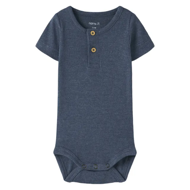 NAME IT BABY romper rib gebreid donkerblauw Vintage Indigo