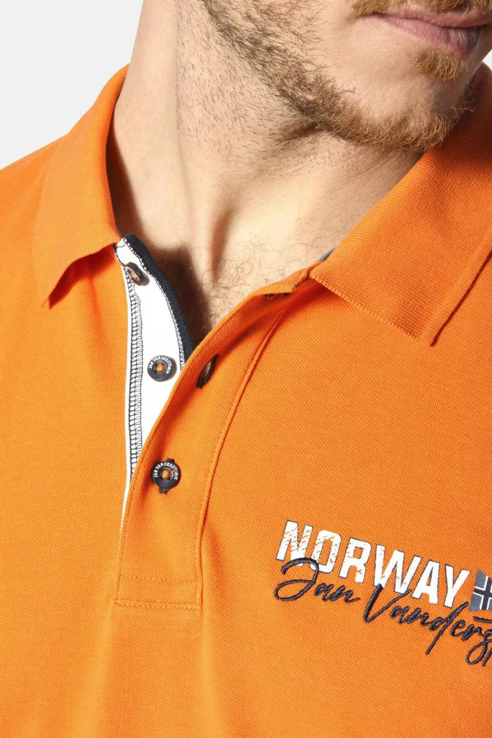 Jan Vanderstorm polo Plus Size JAKOV oranje, foto 5