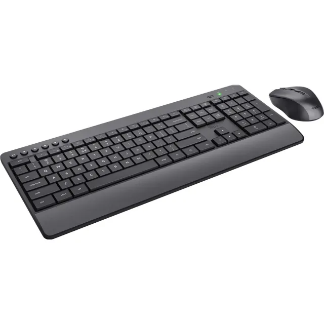 Trust Trezo Comfort - Draadloos Toetsenbord en Muis - Stil - Qwerty - Zwart
