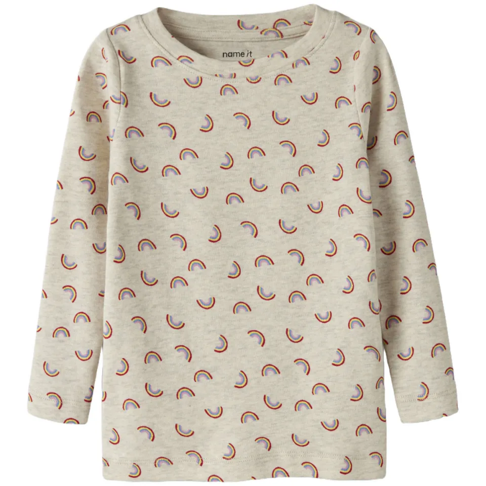 NAME IT gebreide longsleeve met print beige, foto 2