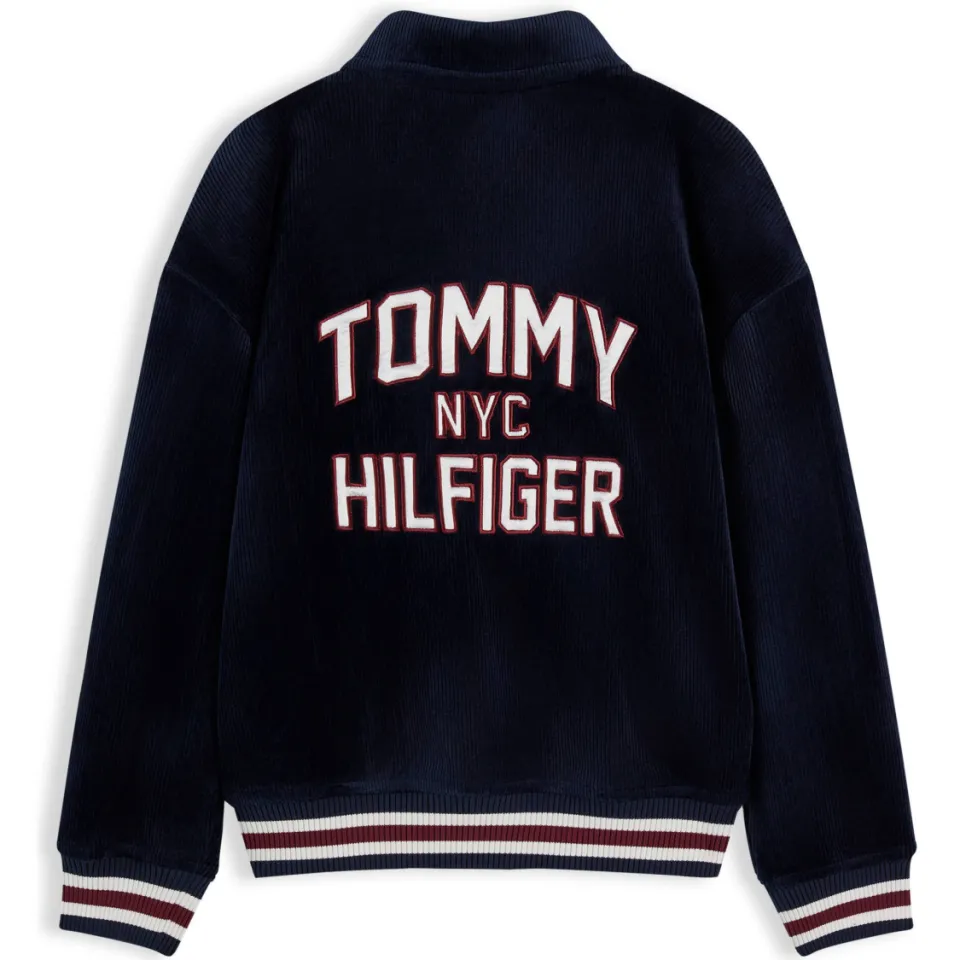 Tommy Hilfiger bomberjack donkerblauw met kraag, foto 2