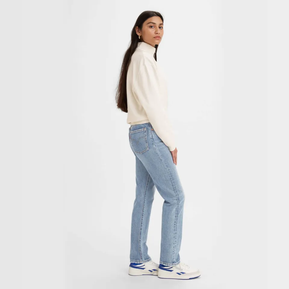Levi's 501 straight leg jeans light blue denim, foto 4