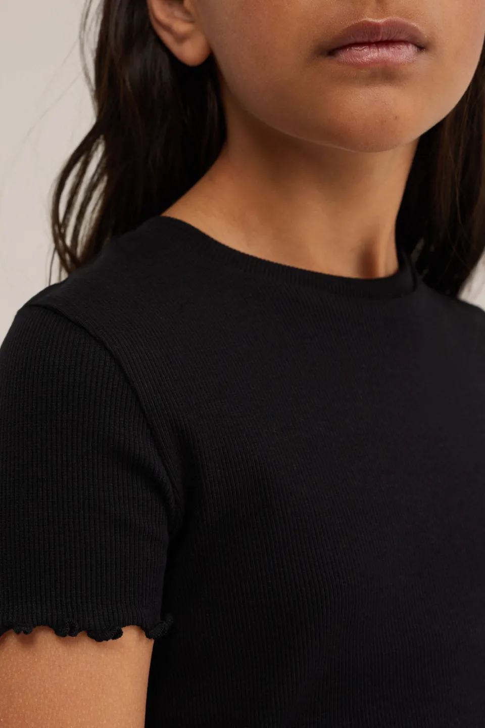 WE Fashion t-shirt met ruches zwart, foto 5