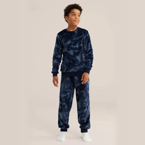 WE Fashion tie-dye pyjama blauw, foto 3
