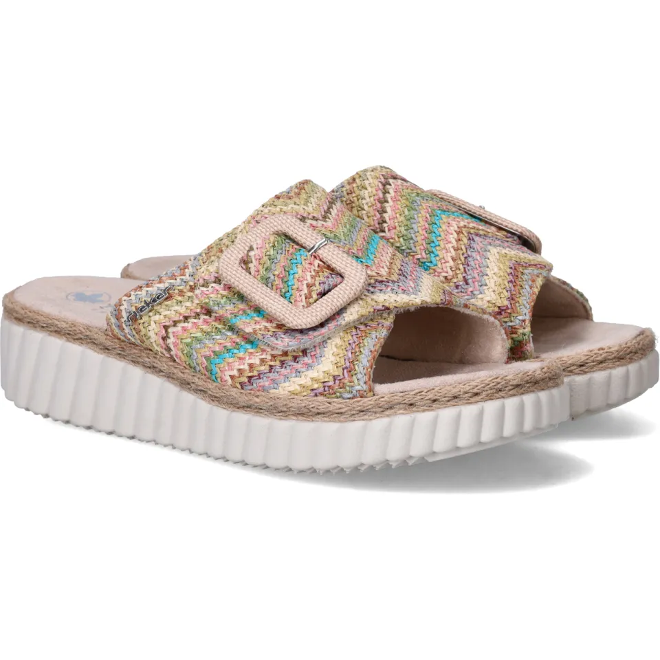 Rieker slipper multicolor beige, foto 6