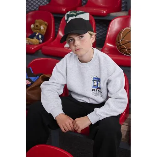 Z8 kids sweater Antony met backprint grijs, foto 3