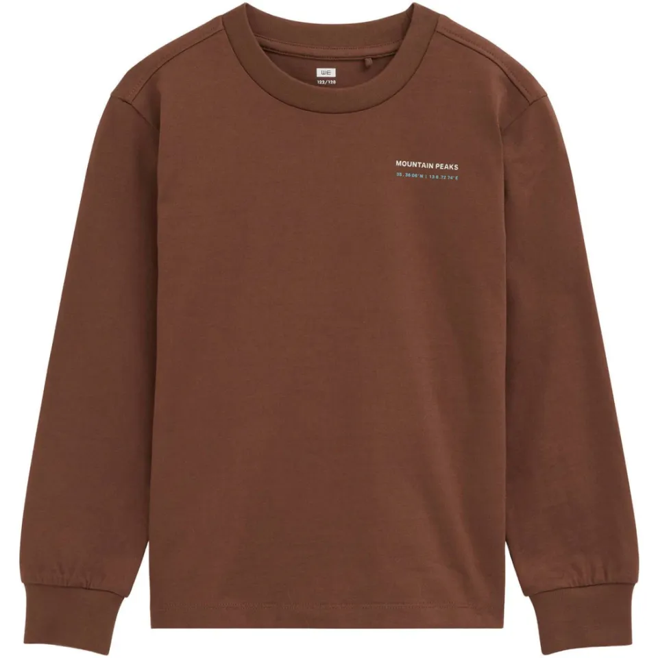 WE Fashion longsleeve met backprint bruin, foto 2