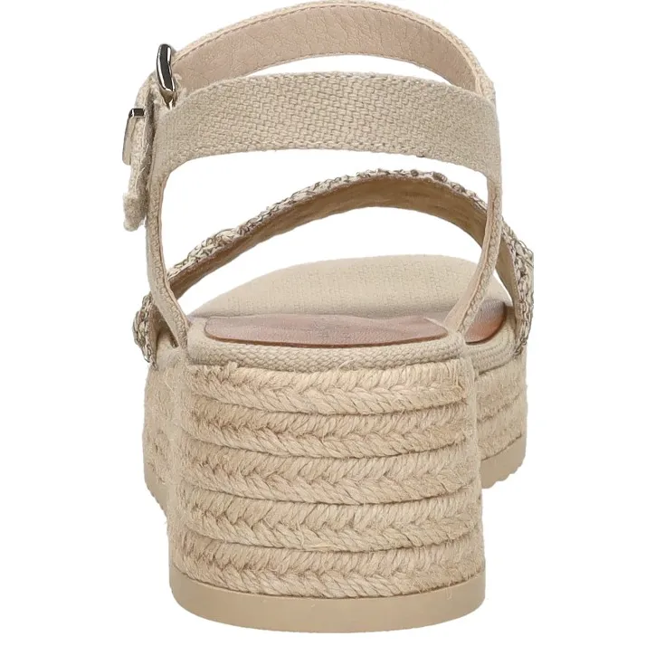 Tamaris sandalen met touwzool beige, foto 4