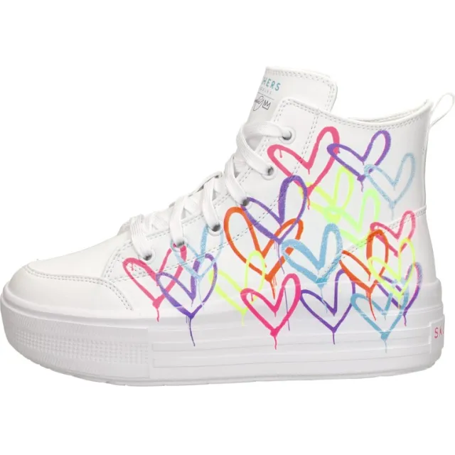 Skechers Hyperlift hoge sneakers wit, foto 2