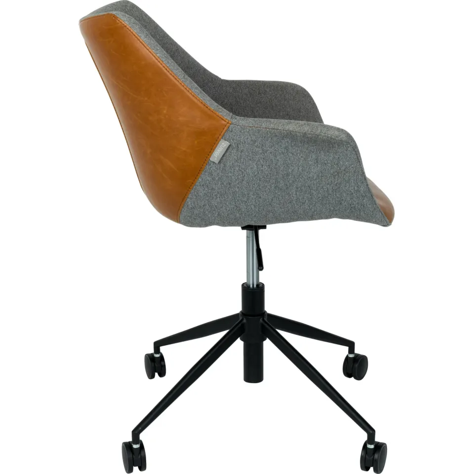 Zuiver Doulton bureaustoel grijs bruin, foto 3