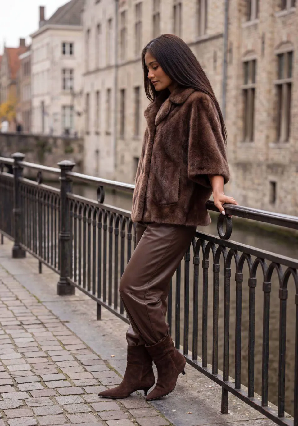 Lina Locchi Enkellaarsjes Av 254 Bruin, foto 4