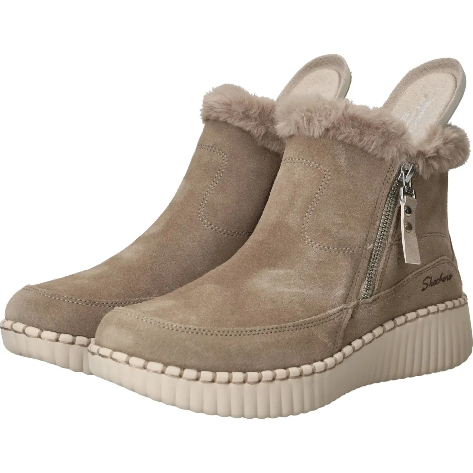 Skechers Relaxed Fit Wilshire BLVD Fresh Zip enkellaarsje taupe, foto 6