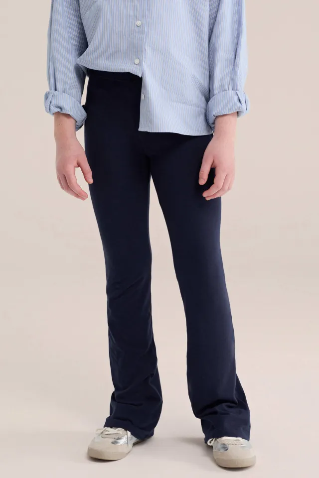 WE Fashion flared legging donkerblauw, foto 3