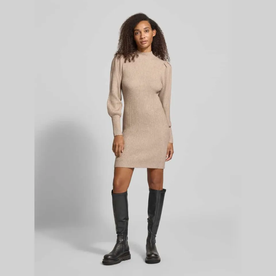 Only Katia tricotjurk beige gemêleerd