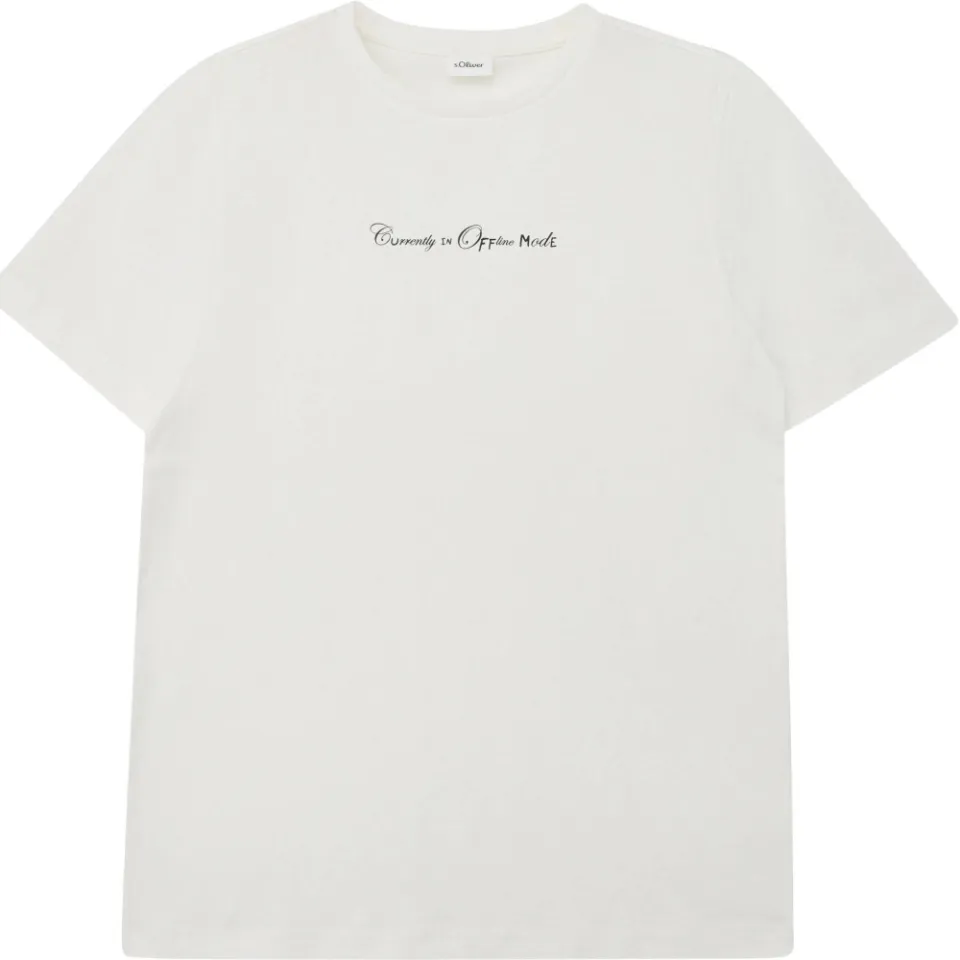 S.Oliver T-shirt met tekst wit, foto 2
