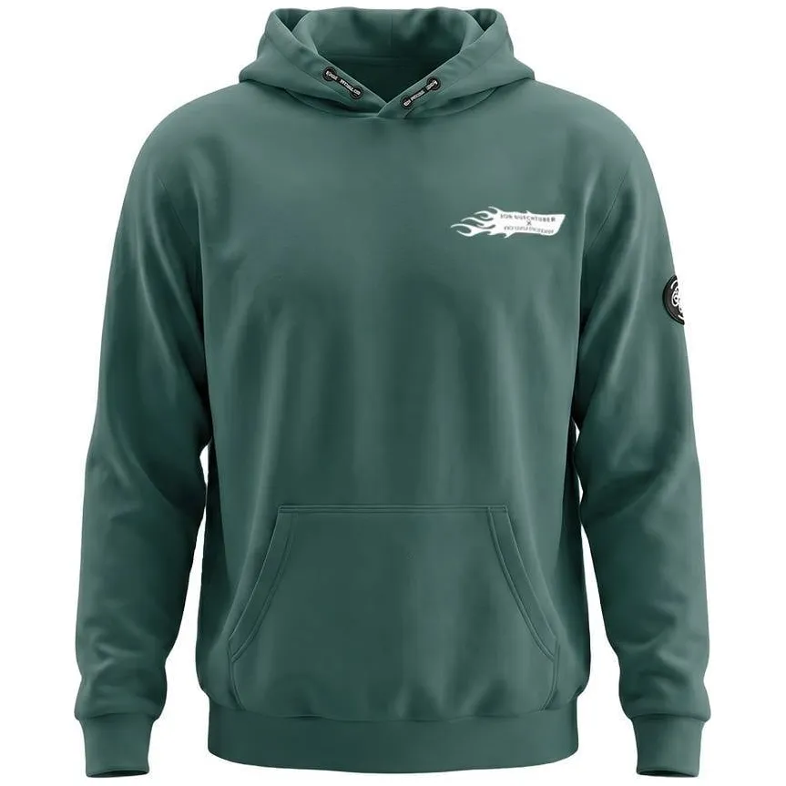 No Way Monday X Job Dutchtuber oversized hoodie met backprint - groen, foto 2