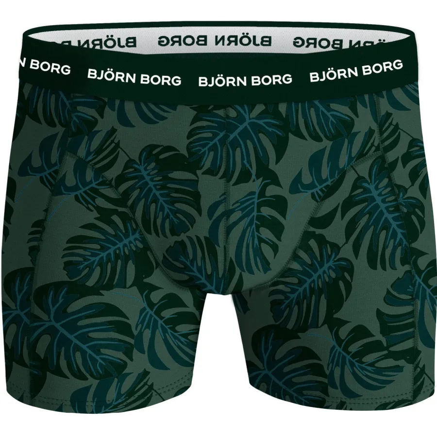 Björn Borg Cotton Stretch boxershorts groen/zwart (3-pack), foto 3