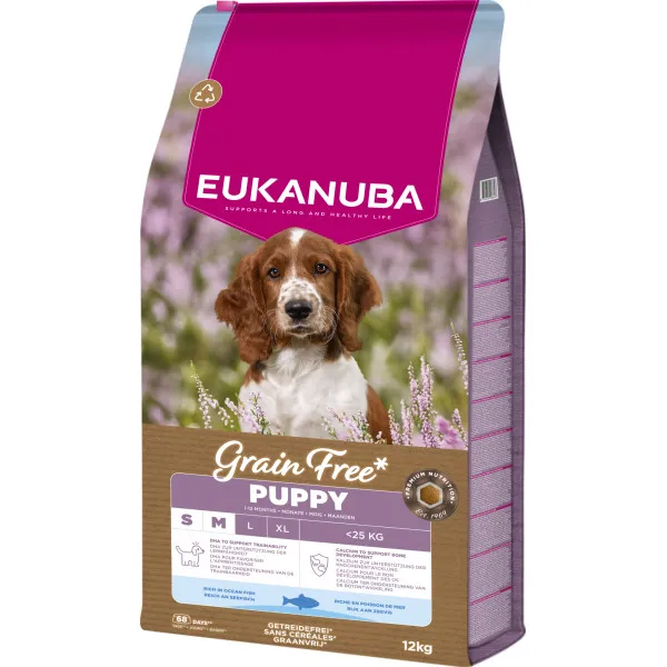 Eukanuba Grain Free Puppy Small/Medium hondenvoer droog oceaanvis