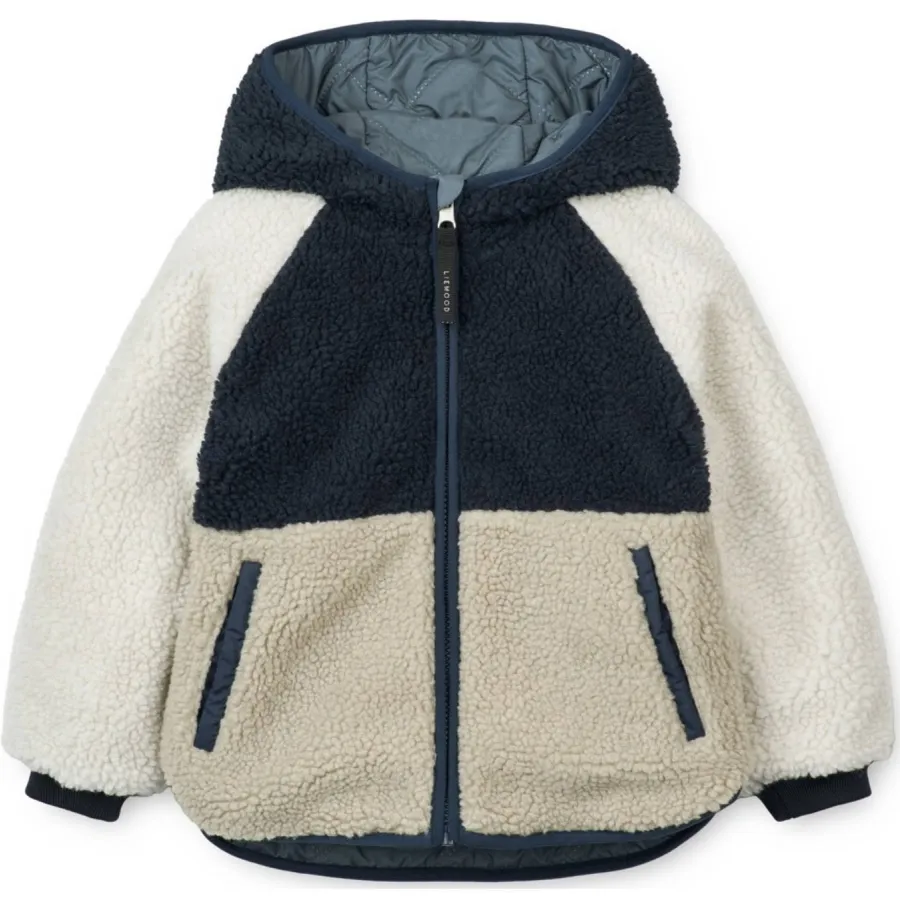 Liewood Jackson reversible winterjas blauw/beige, foto 2