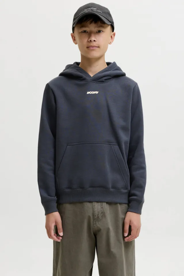 Jack & Jones JUNIOR hoodie met backprint - donkerblauw