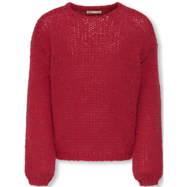 Only KIDS ONLY GIRL trui rood grof gebreid