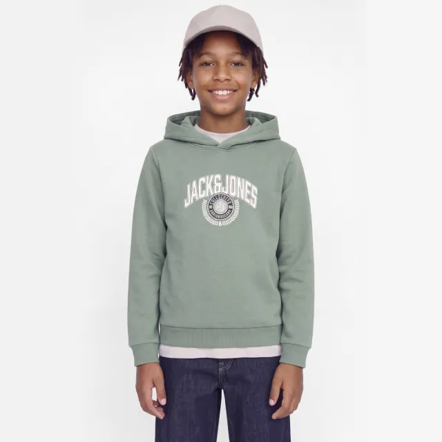 Jack & Jones JUNIOR hoodie met logo - groen