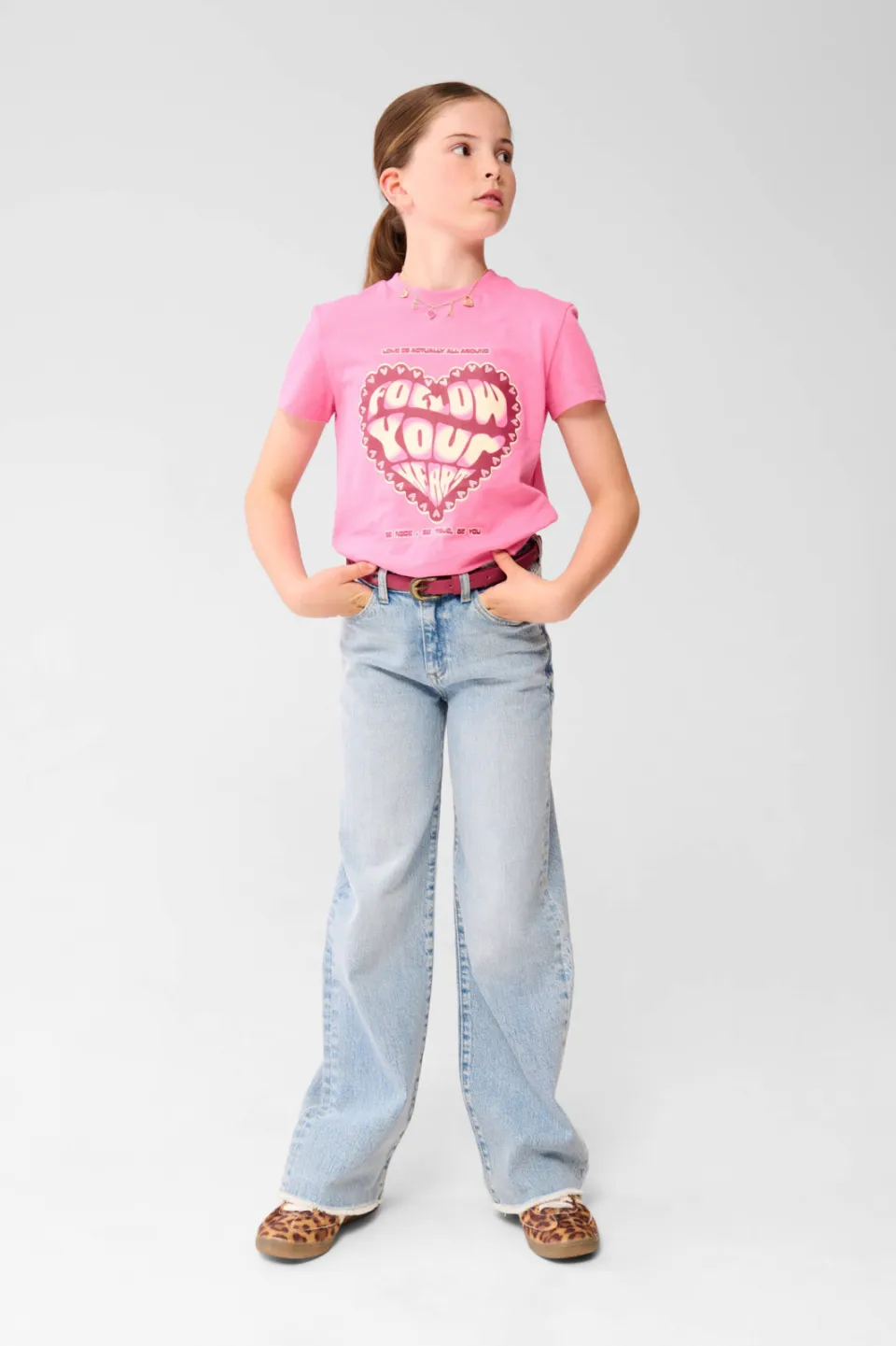 Shoeby high waist wide leg jeans light blue denim, foto 3