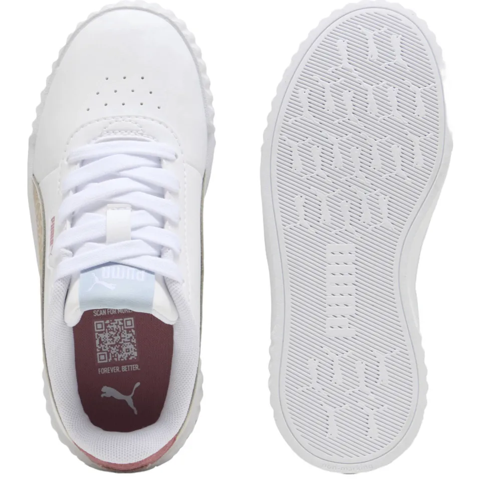 Puma Carina 3.0 imitatieleren sneakers - wit/ecru, foto 6