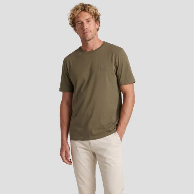 Boss regular T-shirt donkergroen Bright Green