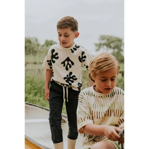 Koko Noko T-shirt ecru all-over print blauw, foto 4